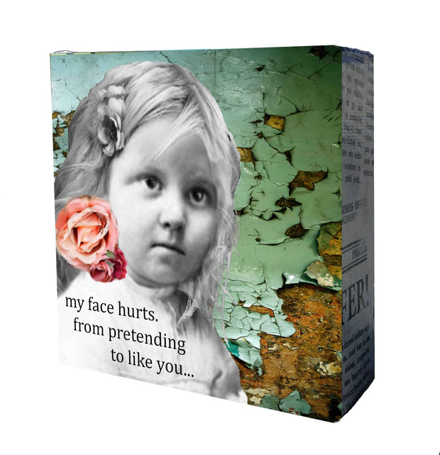 655 Face Hurts Mini Canvas