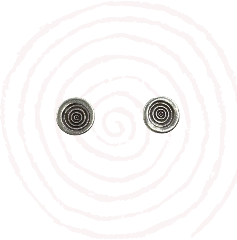 Sterling Silver Ripple Studs