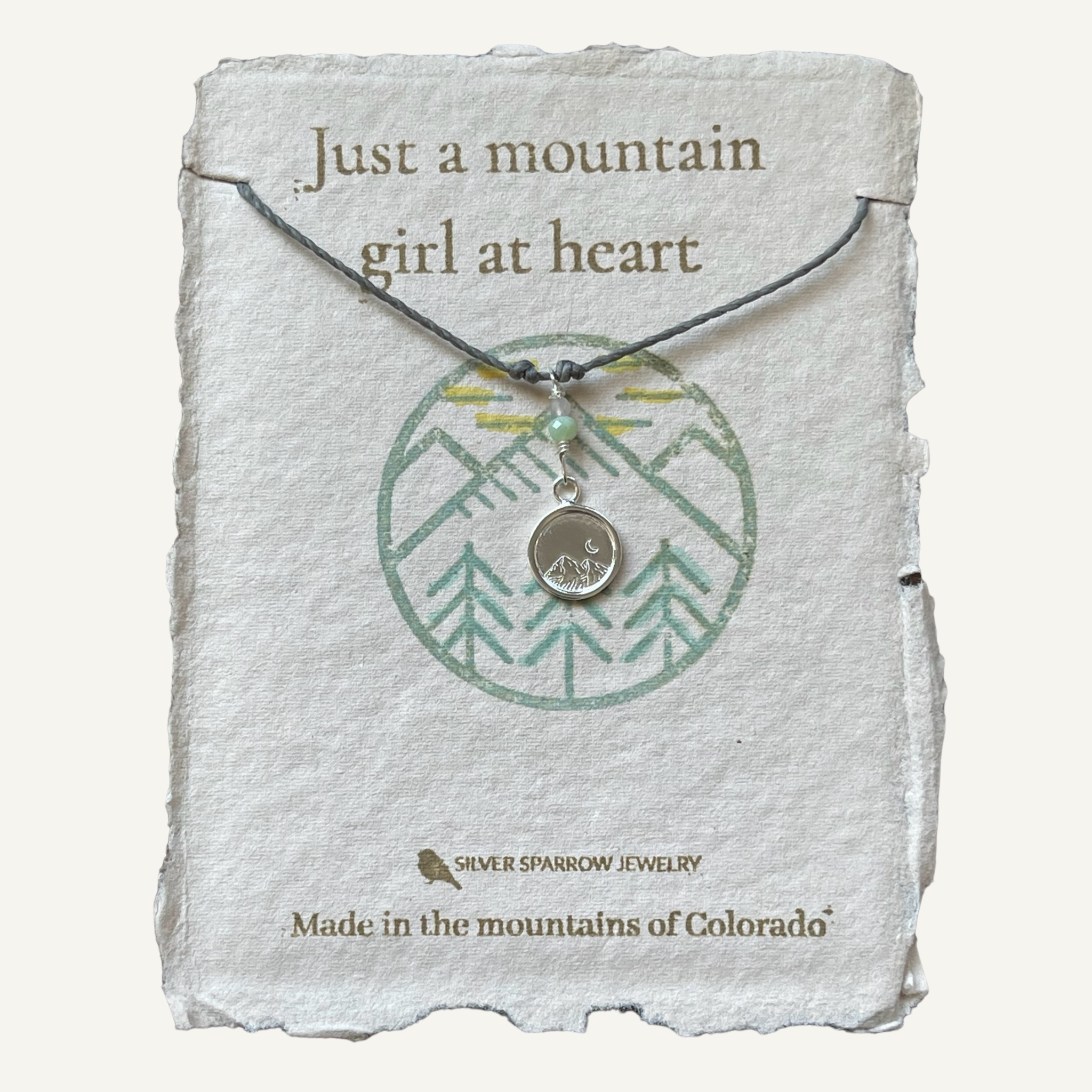 Sterling mountain necklace