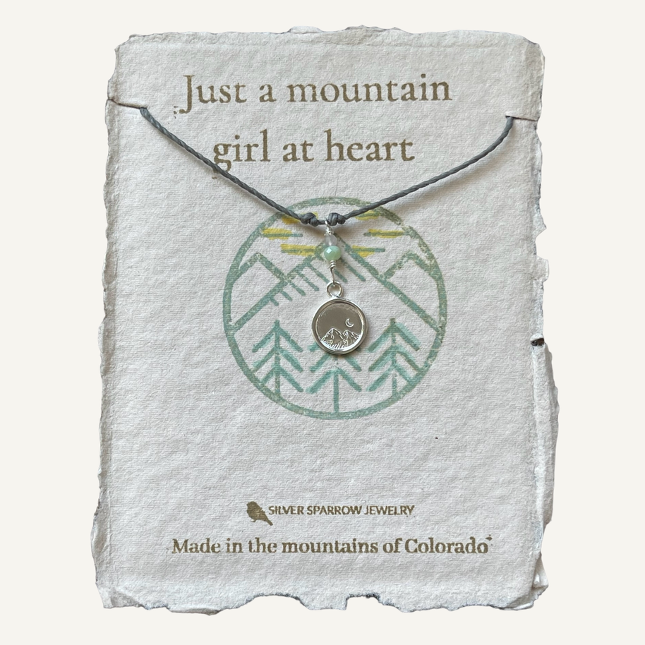 Sterling mountain necklace