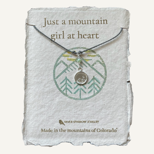 Sterling mountain necklace