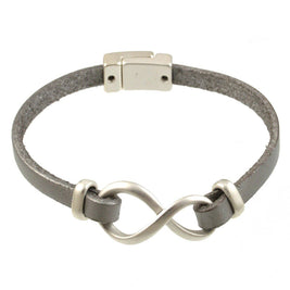 SIlver/Grey Infinity Symbol Bracelet