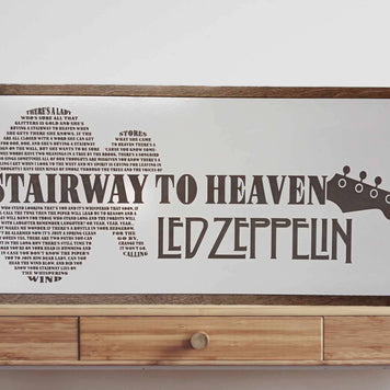 Led Zeppelin Laser Engraved Framed Print