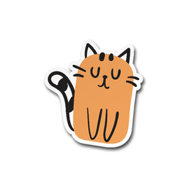 Cat Doodle #1 Cute Sticker Vinyl Decal: 3