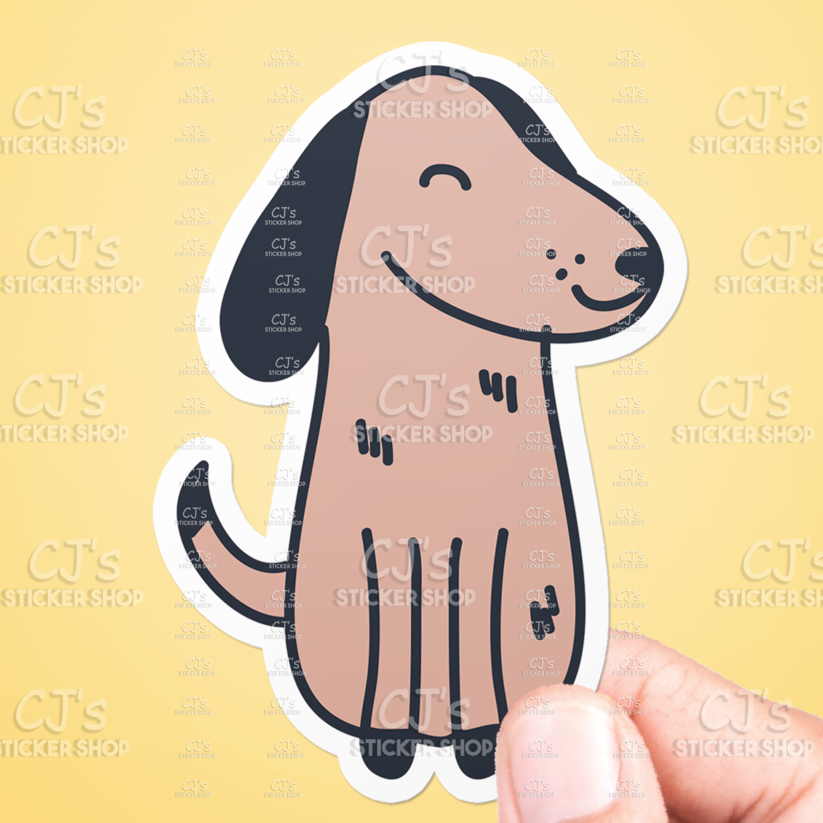 Dog Doodle #5 Sticker Vinyl Decal: 3