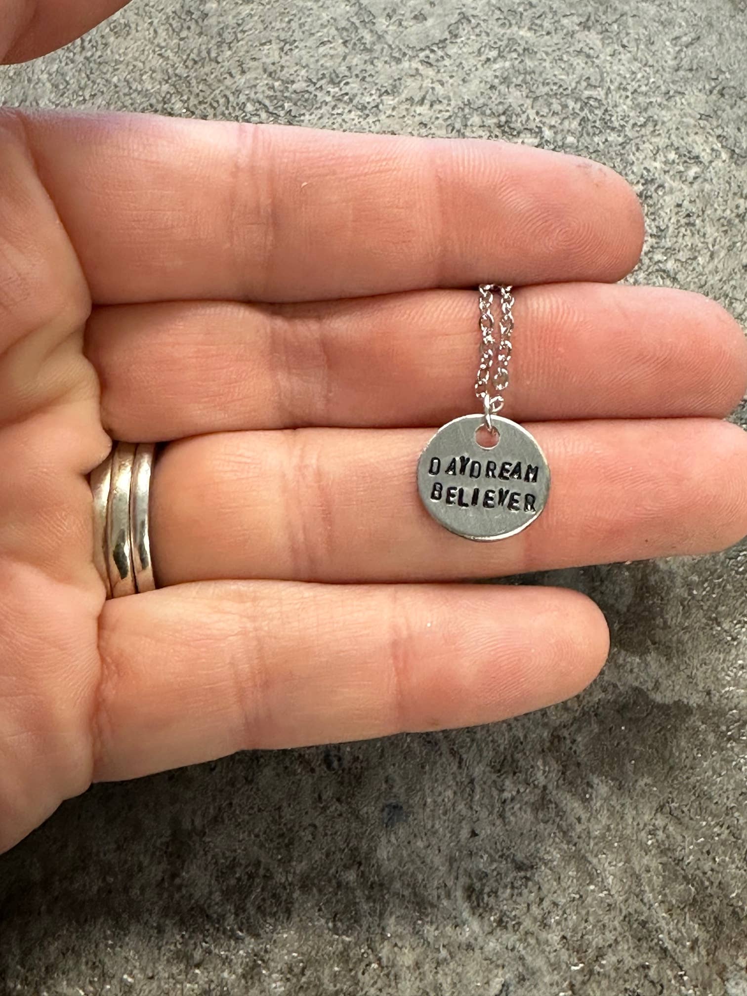 Daydream Believer - Hand Stamped Necklace