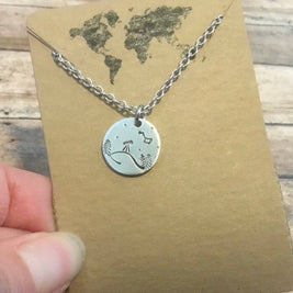 Stargazer telescope charm necklace