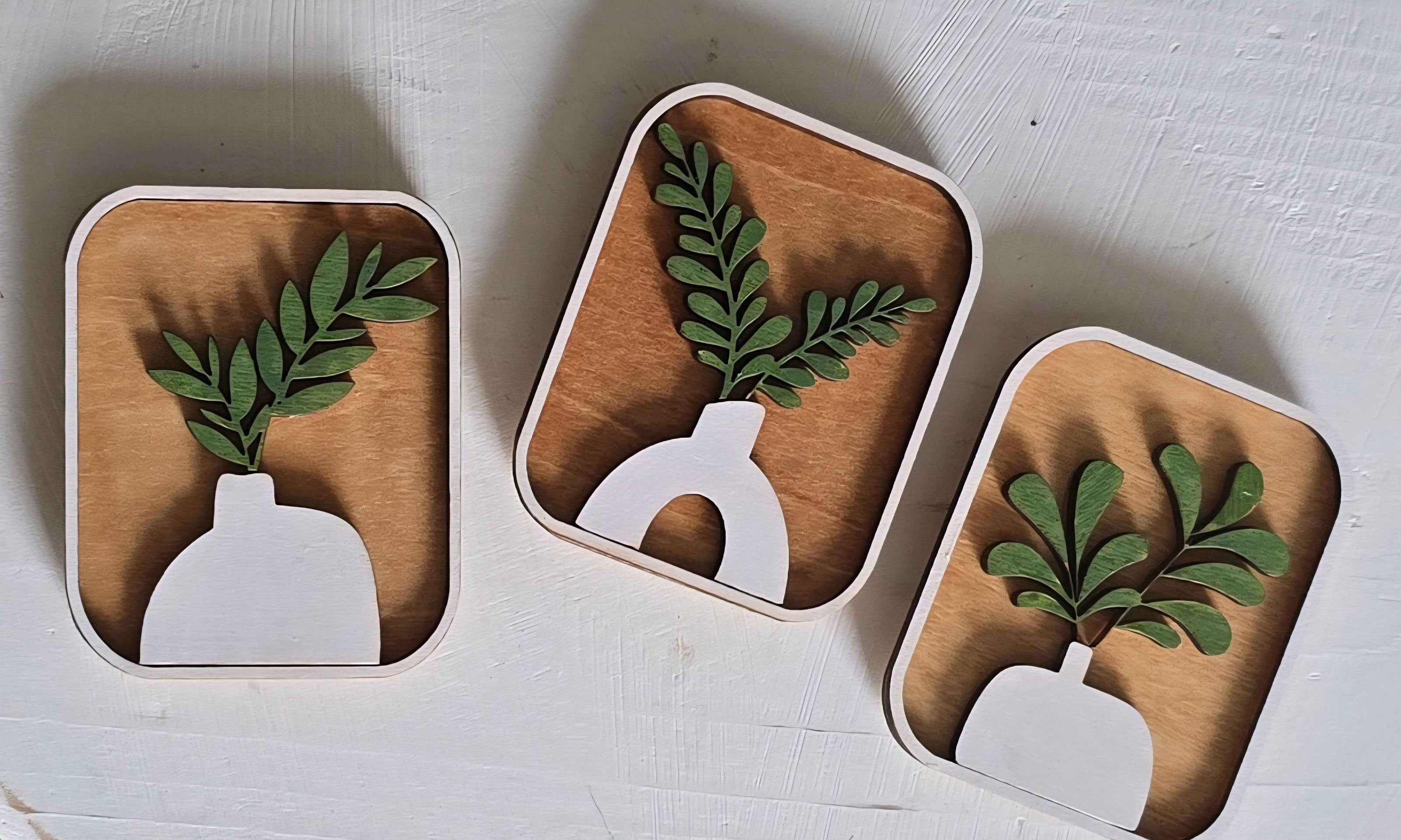 Botanical Magnet Set/ Plant Magnets/ Kitchen Magnets