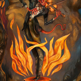Devil went down to Georgia, art print, fiddle, music