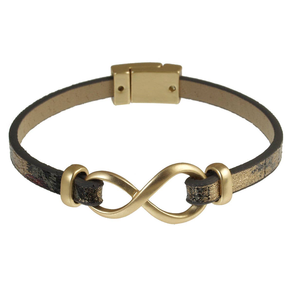 Origin Jewelry - Infinity Symbol Bracelets with Magnetic Clasp: Kc Gold/ Champagne
