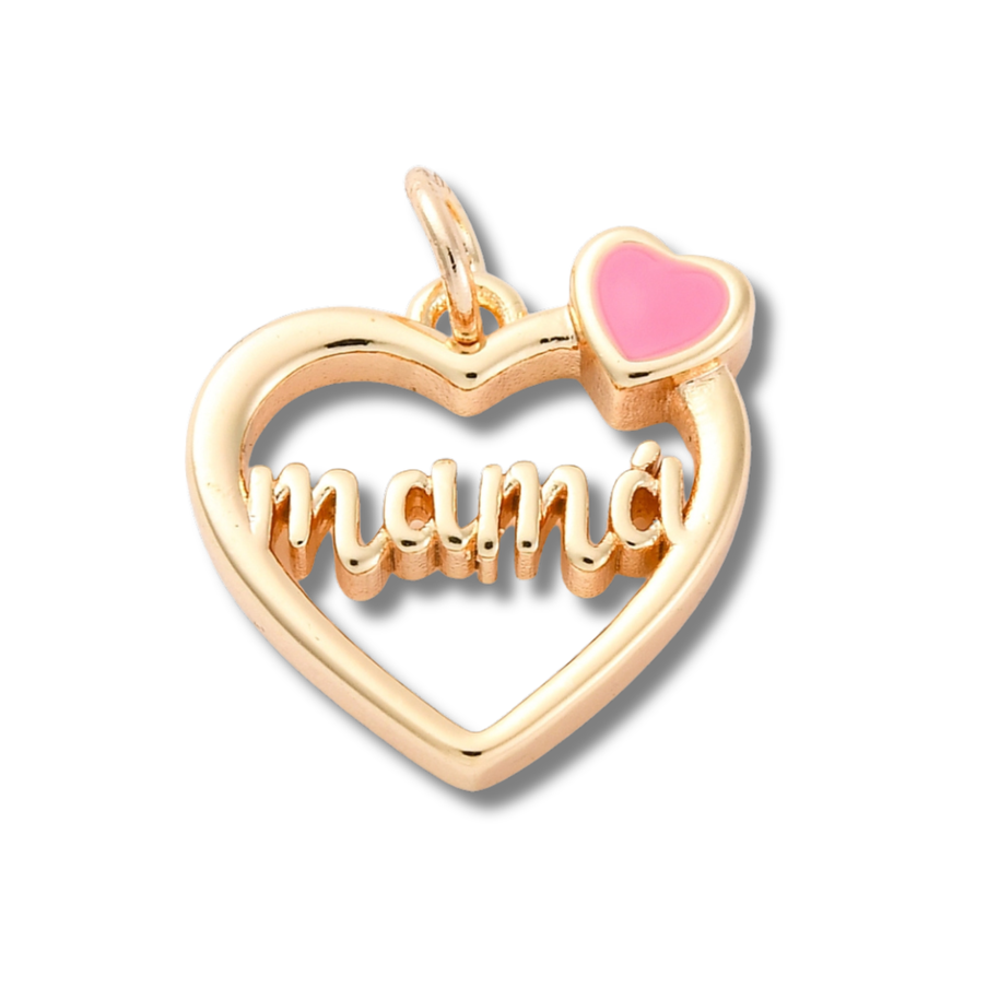 Mama Gold Pink Charm