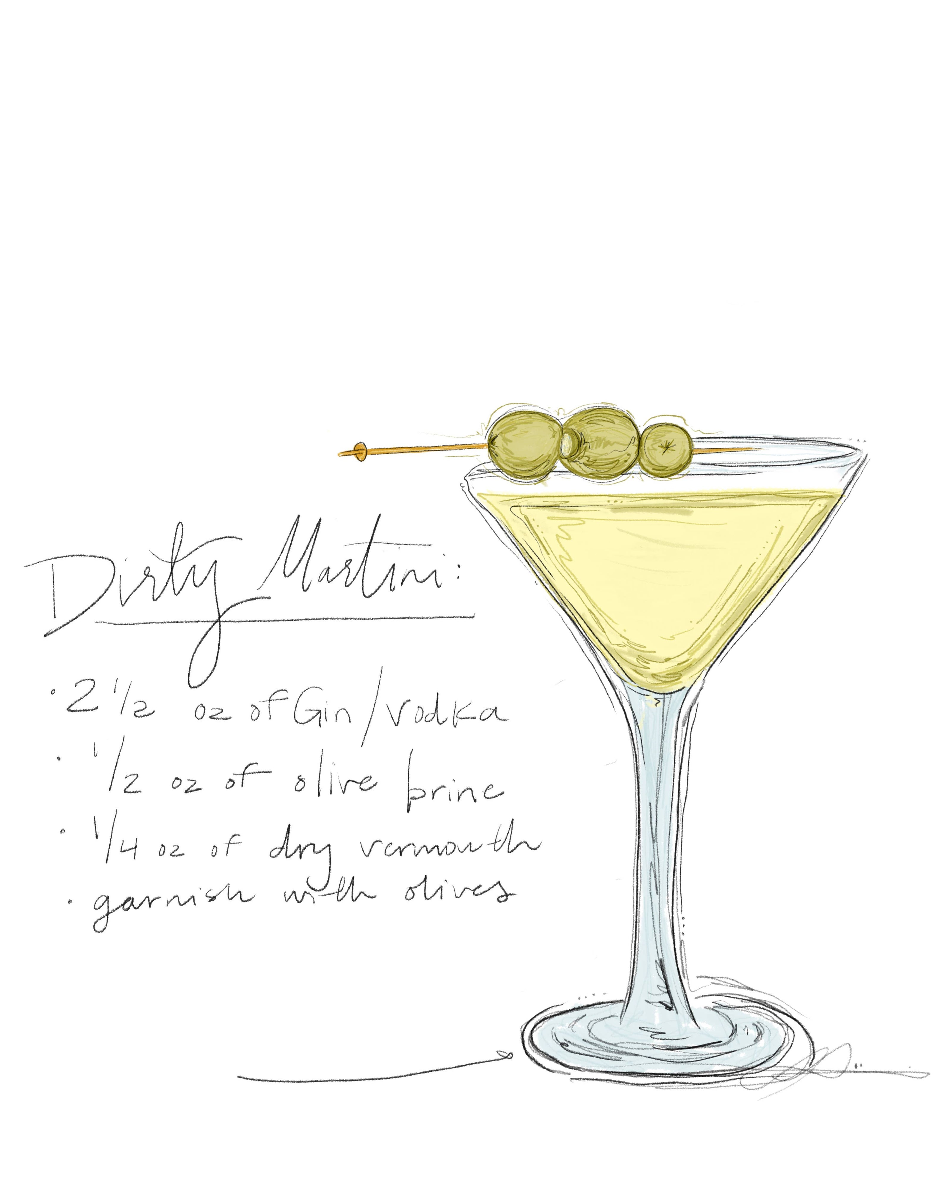 Dirty Martini Print