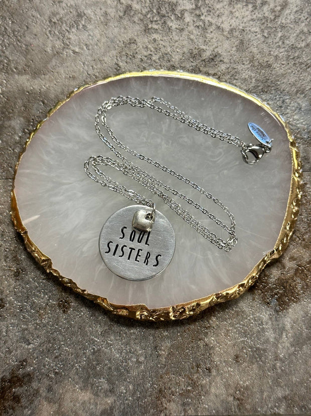 Soul Sisters - Hand Stamped Necklace