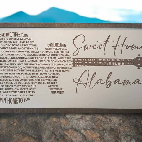 Sweet Home Alabama Laser Engraved Framed Print