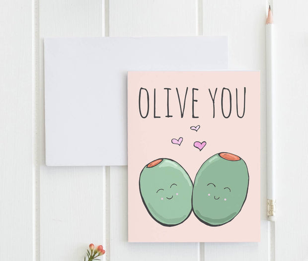 Olive Me Loves Olive You - Sweet Card