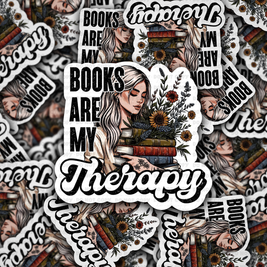 Books are my therapy - Die cut sticker