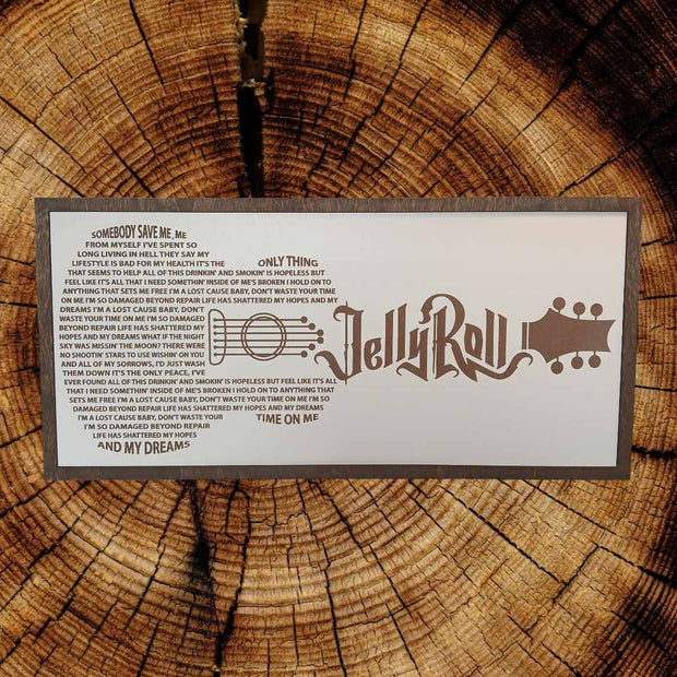 Jelly Roll, Need a Favor - Laser Engraved Framed Print