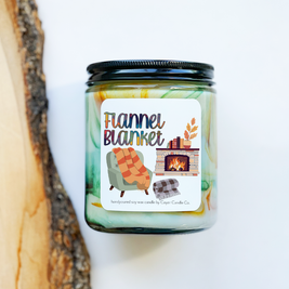 9 oz Jar Candle - Flannel Blanket Swirled Candle