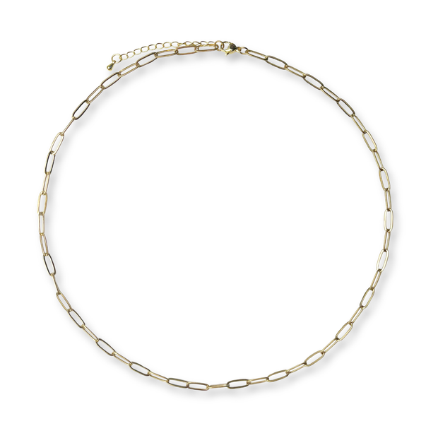 Love, Paige Designs - Paperclip Gold Chain Necklace: 18"