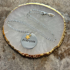 Fearless - Hand Stamped Necklace