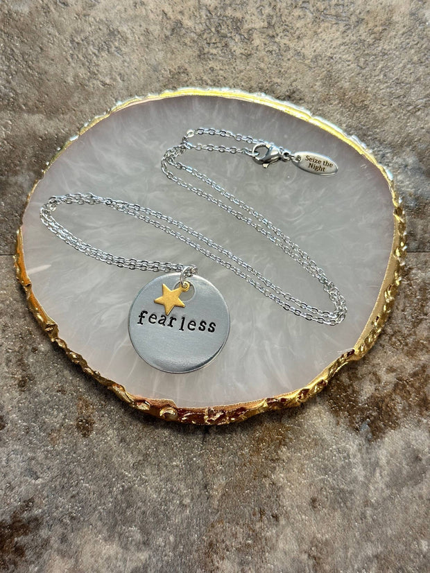 Fearless - Hand Stamped Necklace