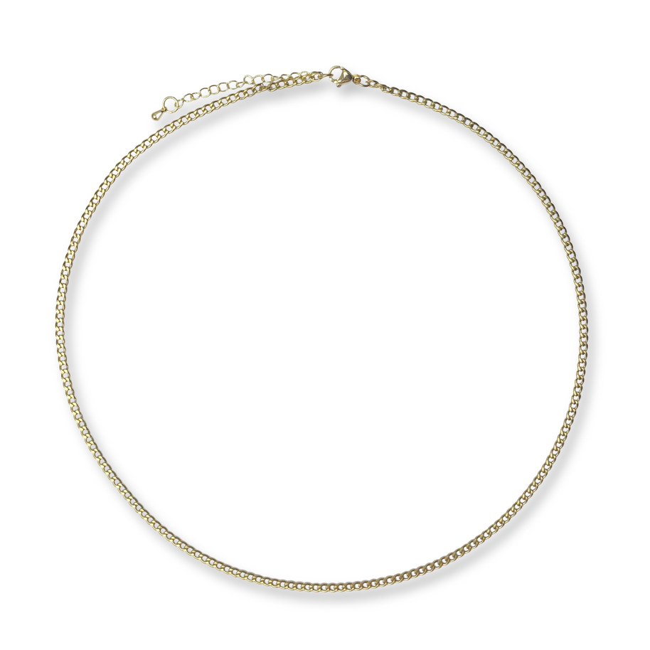 Love, Paige Designs - Curb Gold Chain Necklace: 18"