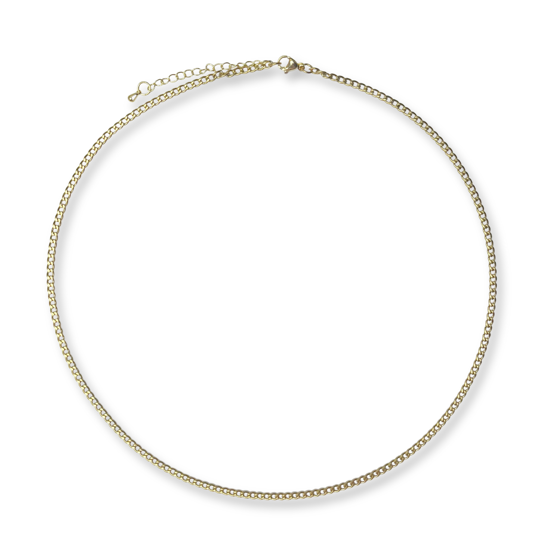 Curb Gold Chain Necklace: 16