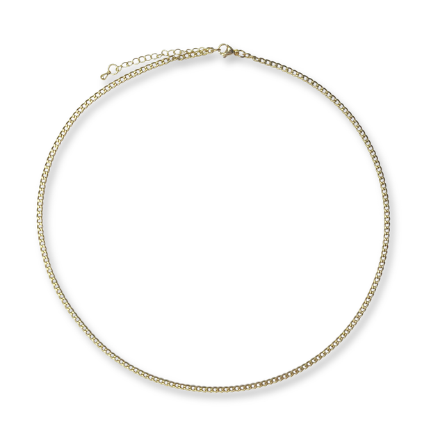 Love, Paige Designs - Curb Gold Chain Necklace: 18"