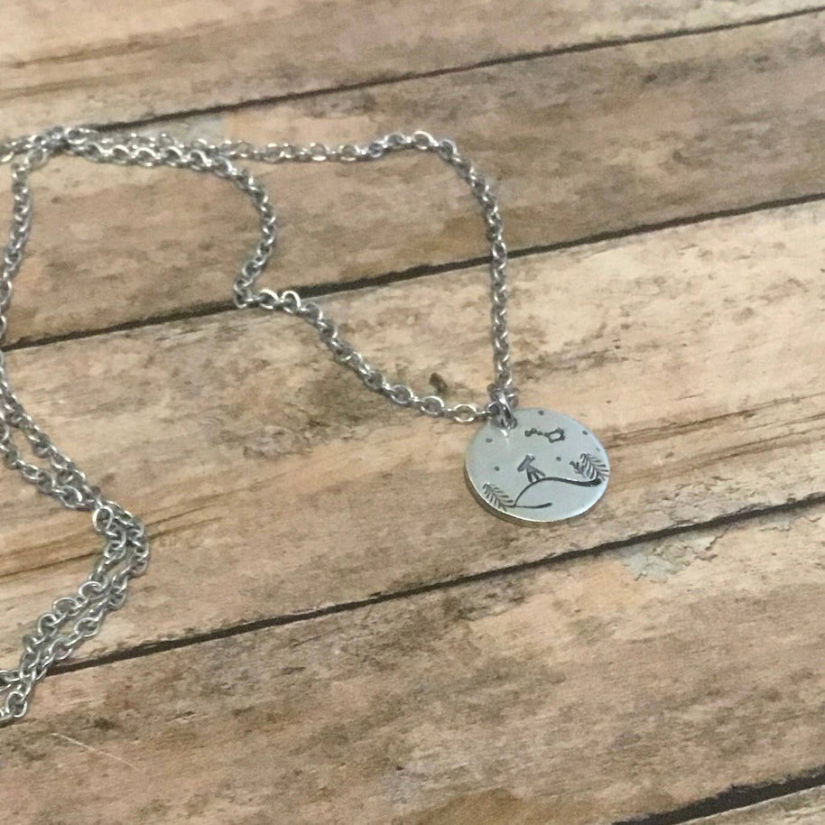 Stargazer telescope charm necklace