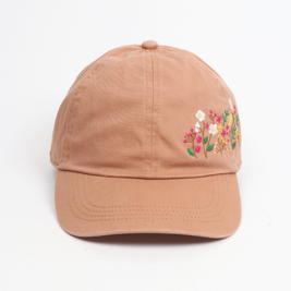 Flowers Side Embroidery Cotton Baseball Cap