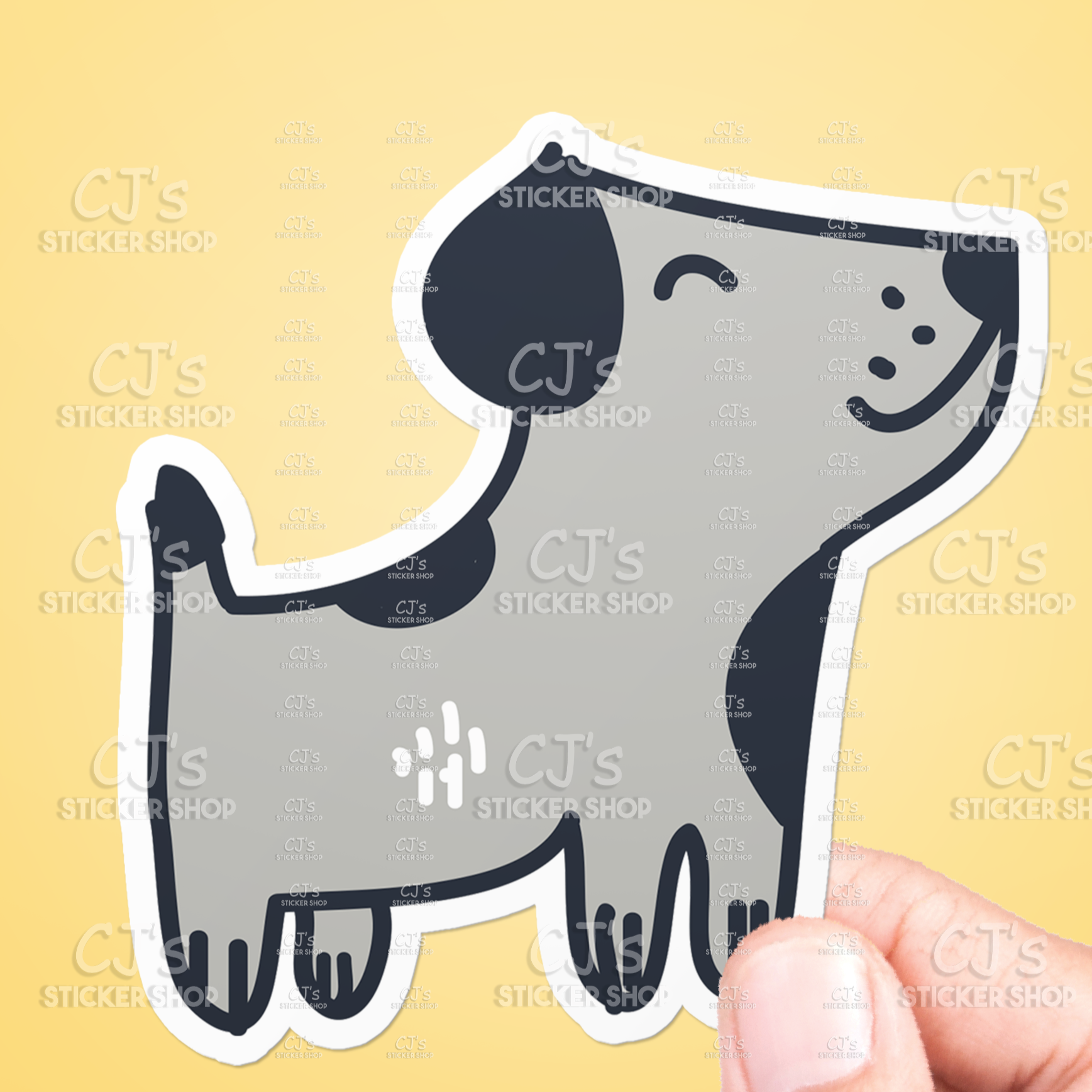 Dog Doodle #4 Sticker Vinyl Decal: 3