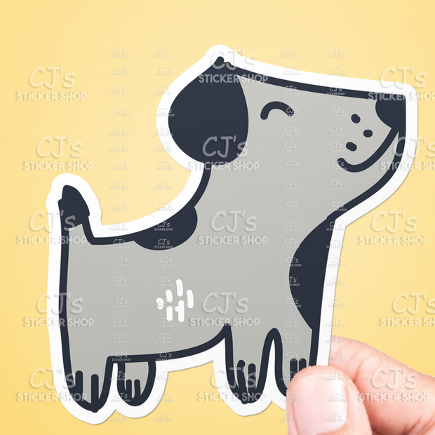 Dog Doodle #4 Sticker Vinyl Decal: 3"