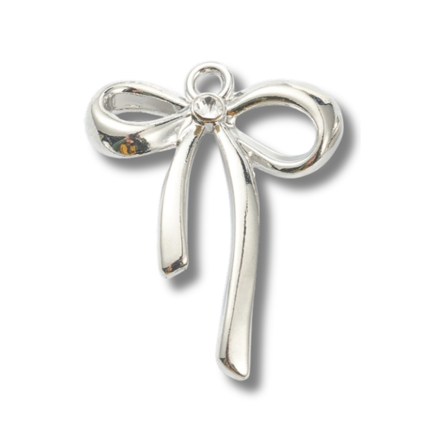 Love, Paige Designs - Bow Silver Charm