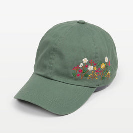 Flowers Side Embroidery Cotton Baseball Cap