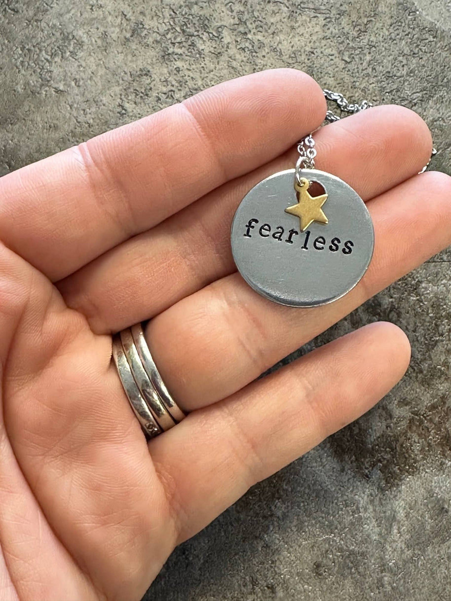Fearless - Hand Stamped Necklace