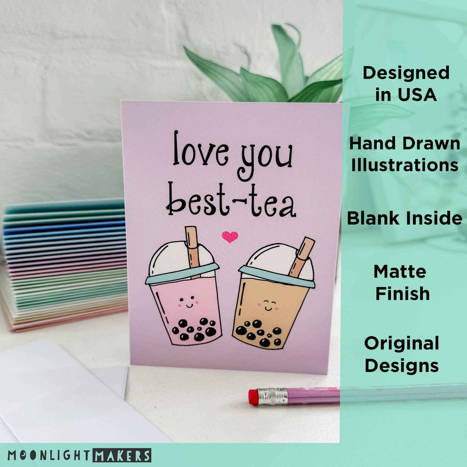 Love You Best Tea - Cute Greeting Cards - SALE