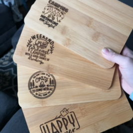 Camping Themed Small Cutting Boards