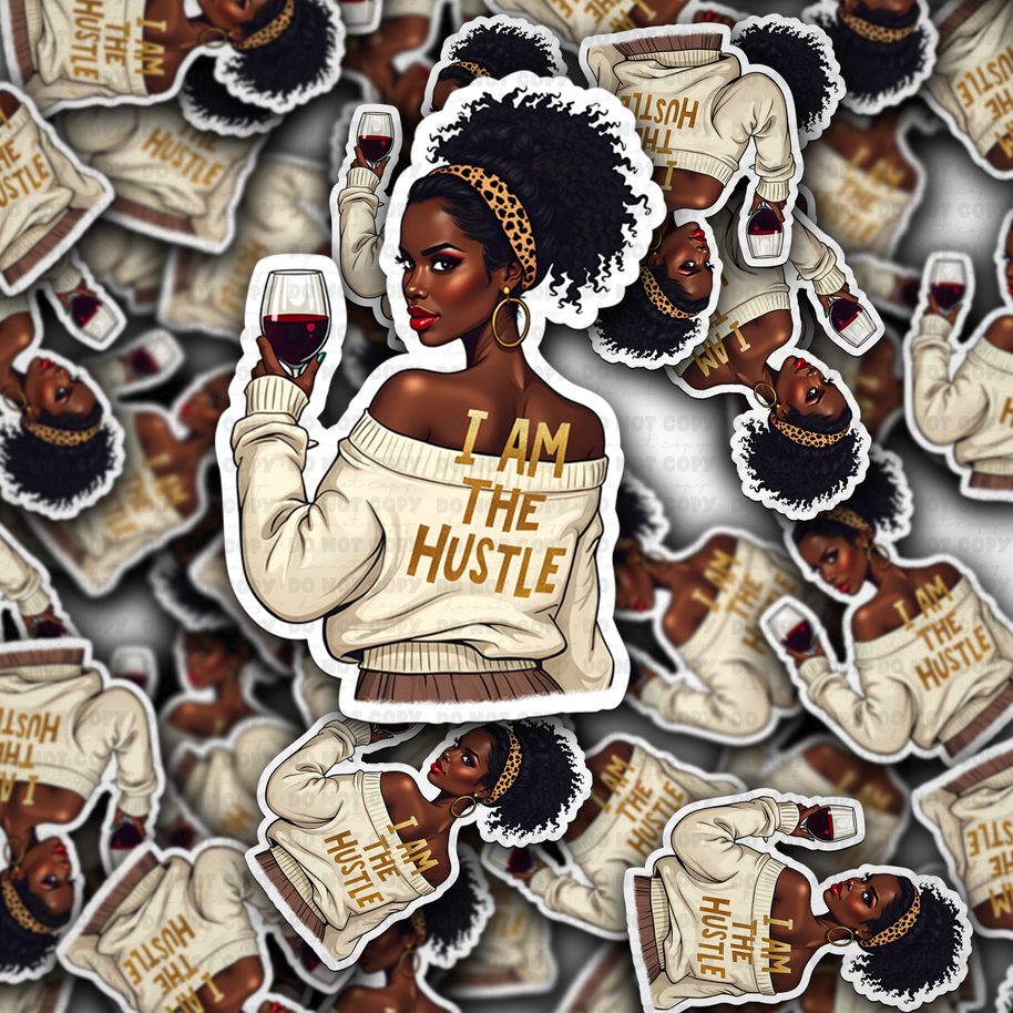 DC 1593 - I am the hustle Die Cut Sticker