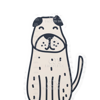 Dog Doodle #2 Sticker Vinyl Decal: 3