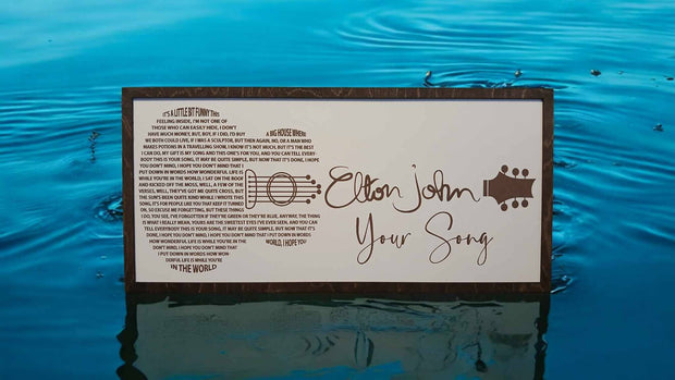 Elton John, Your Song - Laser Engraved Framed Print