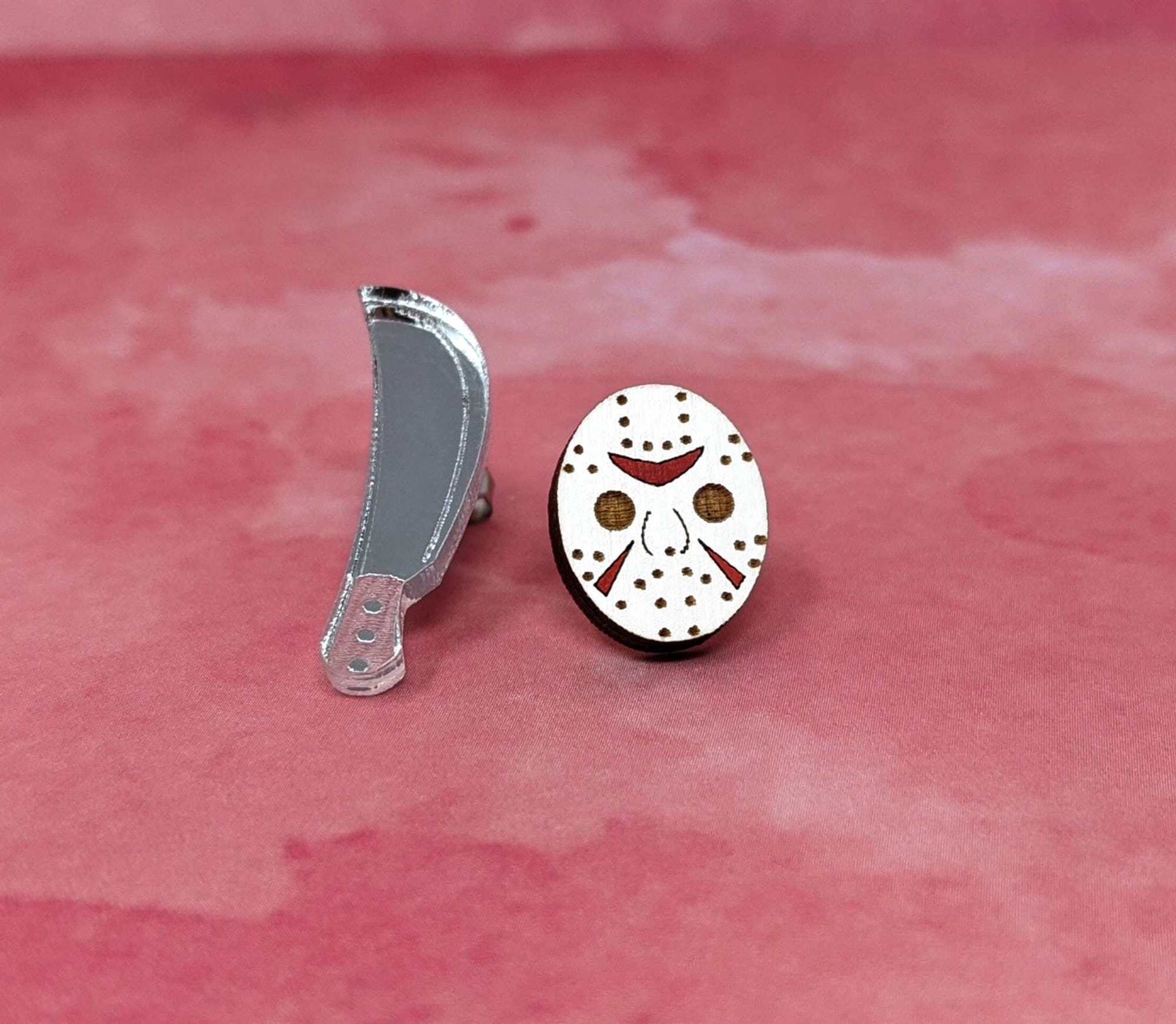 80s Slasher Horror Stud Earrings – Halloween Movie Gift