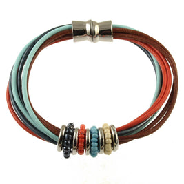 Multi Tone Leather Bracelet
