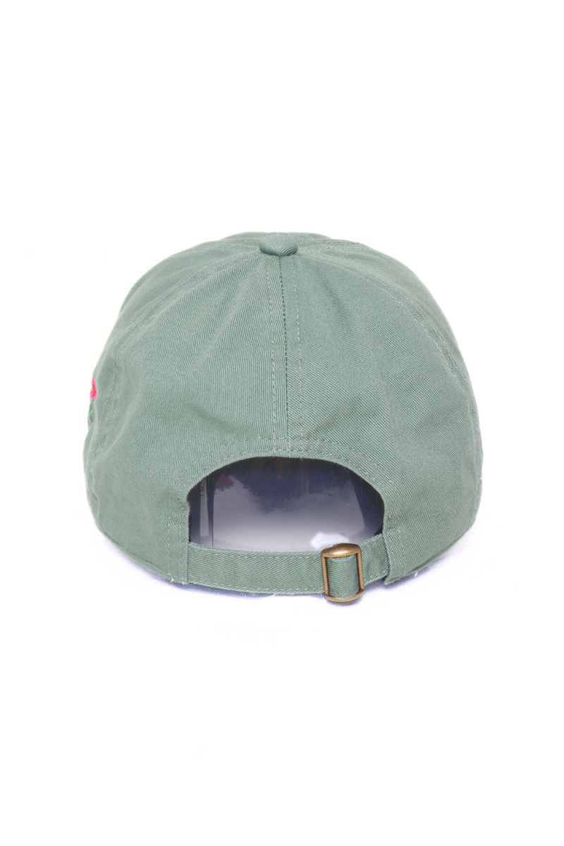Flowers Side Embroidery Cotton Baseball Cap