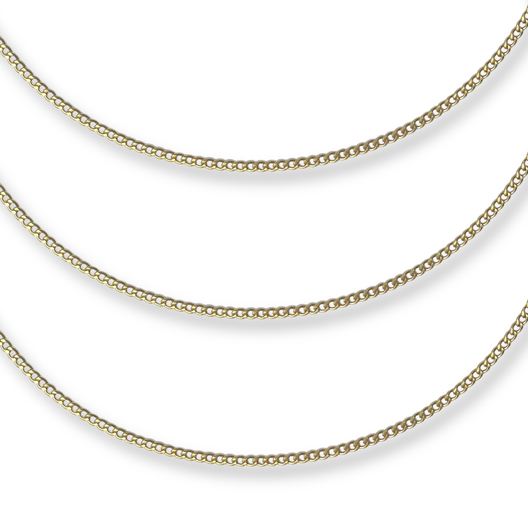 Love, Paige Designs - Curb Gold Chain Necklace: 18