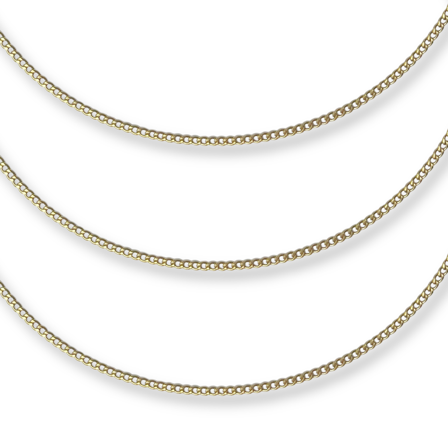 Love, Paige Designs - Curb Gold Chain Necklace: 18