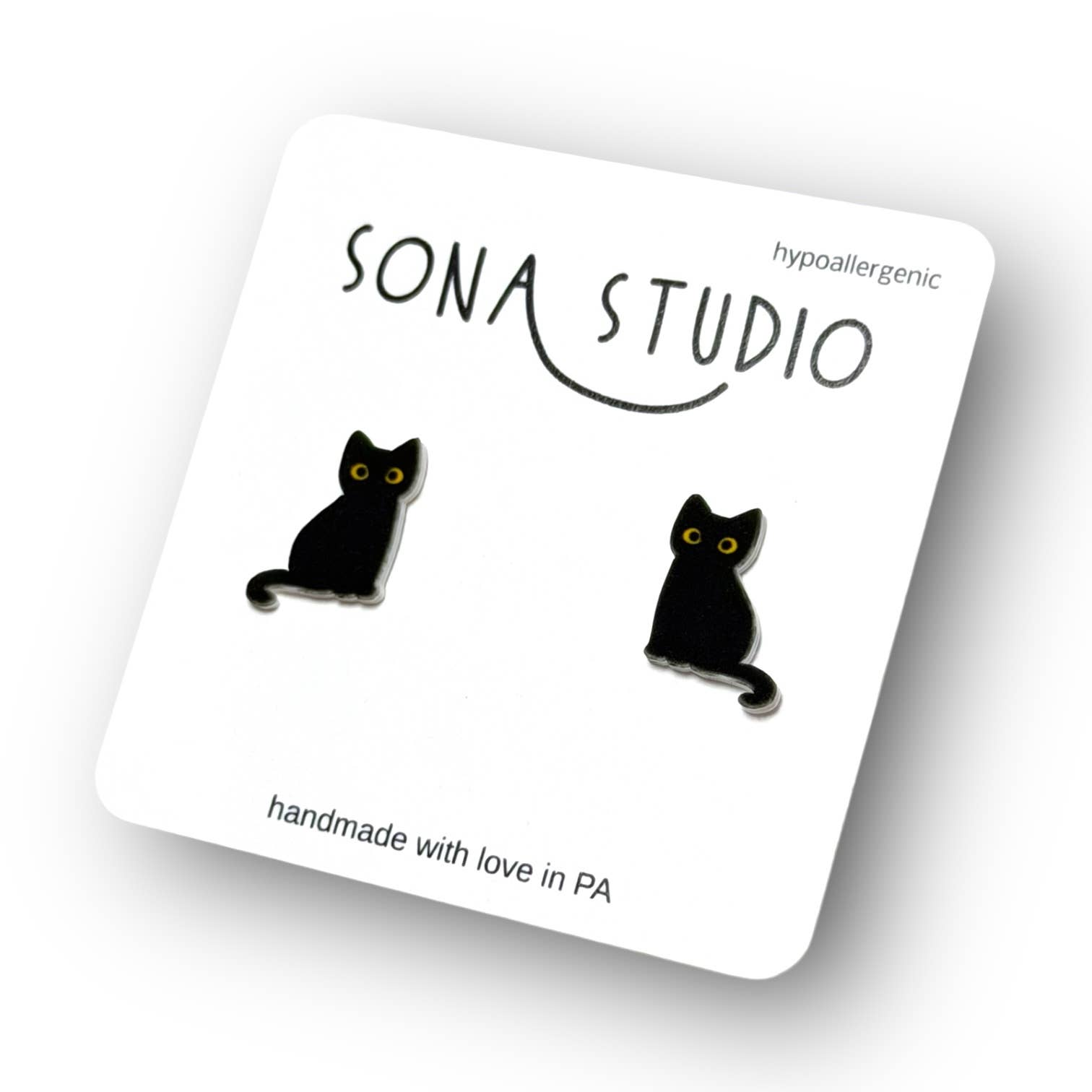 Black Cat Earrings