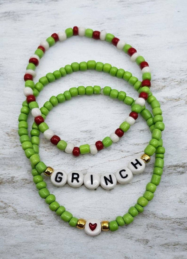 Grinch Set Bracelets: Adult medium-6.5''