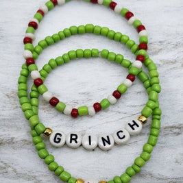Grinch Set Bracelets: Adult large-7''