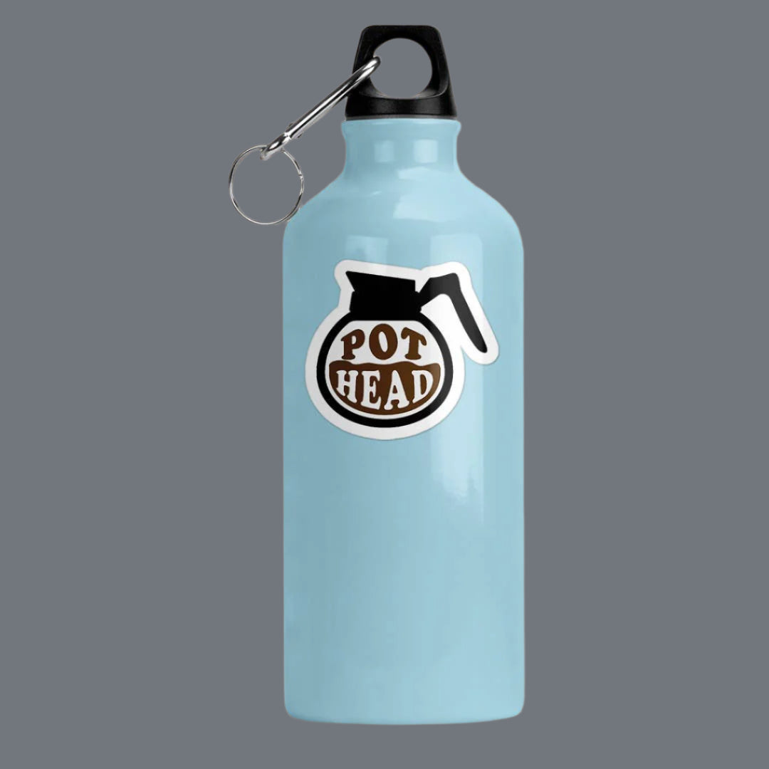 Coffee Pot Head Sticker Vinyl Decal: 3