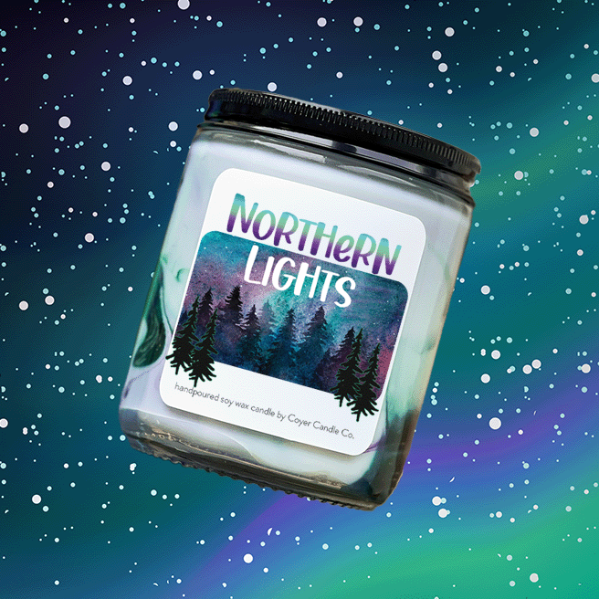 9 oz Jar Candle - Northern Lights Swirled Candle